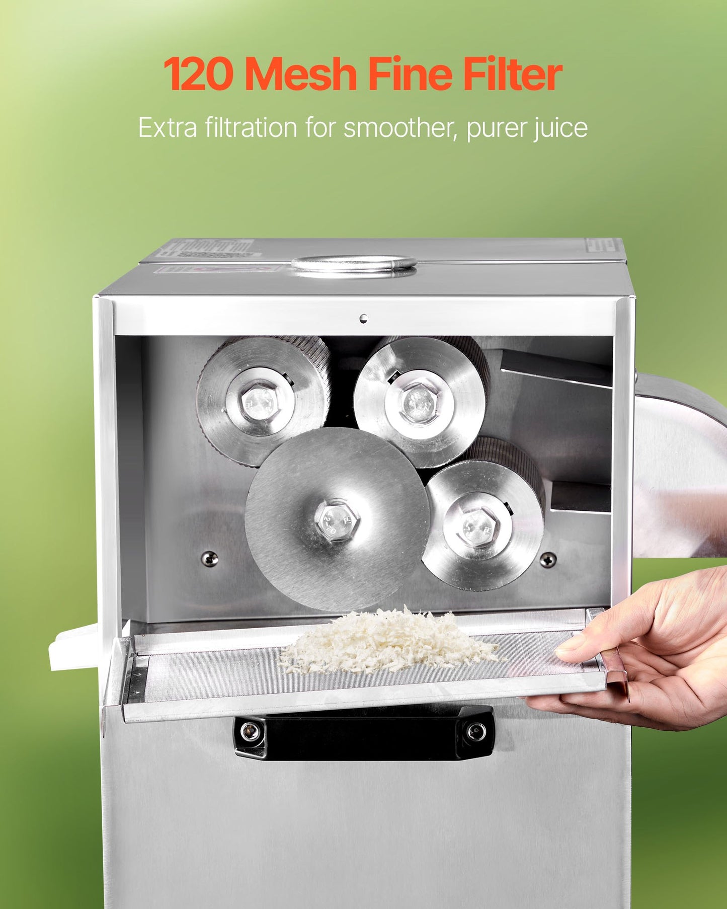 Commercial Sugar Cane Juicer, 800W Electric Sugarcane Juicer Machine with 661LBS/H High Output, 4 Stainless Steel Rollers, Sugar Cane Press Juice Extractor Squeezer for Home/Commercial Use