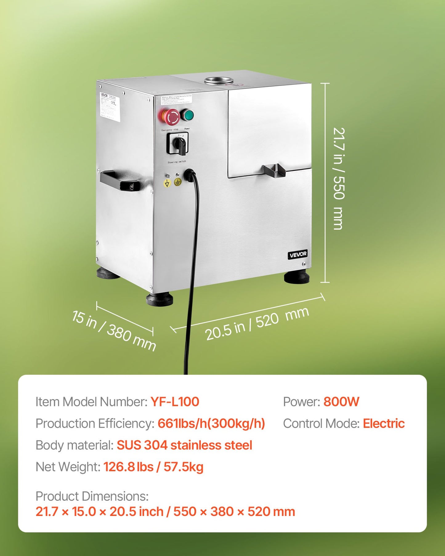 Commercial Sugar Cane Juicer, 800W Electric Sugarcane Juicer Machine with 661LBS/H High Output, 4 Stainless Steel Rollers, Sugar Cane Press Juice Extractor Squeezer for Home/Commercial Use