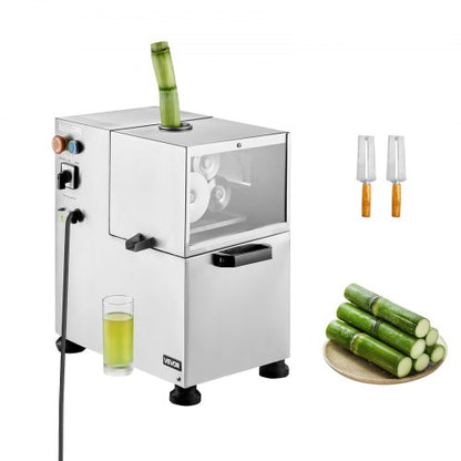 800W Commercial Electric Sugarcane Juicer 661LBS/H 4 Rollers 2.4" Inlet