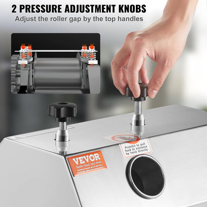 750W elektrisk sockerrörsjuicer 661LBS/H Utgång 3 rullar 2,4" stort inlopp