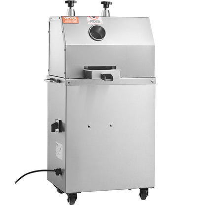 750W elektrisk sockerrörsjuicer 661LBS/H Utgång 3 rullar 2,4" stort inlopp