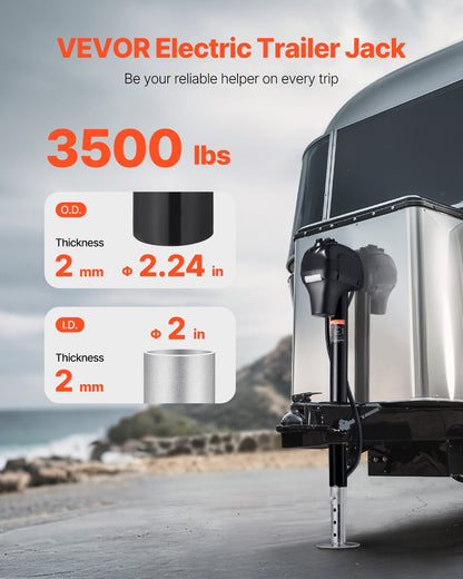 Electric Trailer Jack 3500 lbs Power Tongue Jack for RV Trailer &amp; Camper