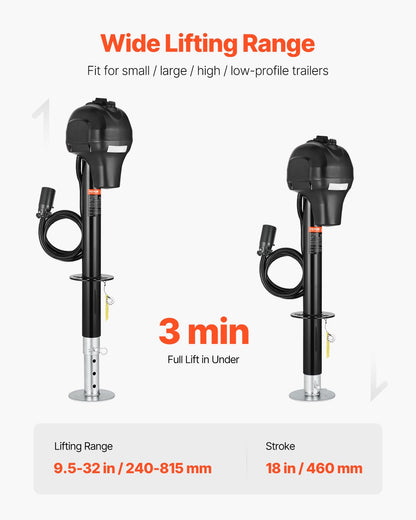 Electric Trailer Jack 3500 lbs Power Tongue Jack for RV Trailer &amp; Camper