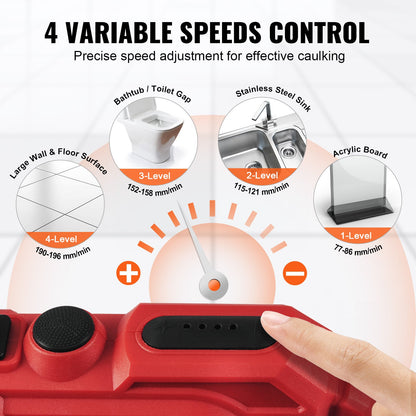 20V sladdlös elektrisk tätningspistol 20oz/600ml med 4 justerbara hastigheter