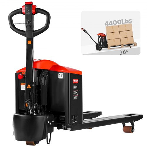 Electric Pallet Jack, 4400 lbs Load Capacity, Lithium Battery Powered Pallet Jack Truck with 48L x 27W Inch Forks for Material Handling, Suitable for Warehouse, Supermarket, Manufacturing