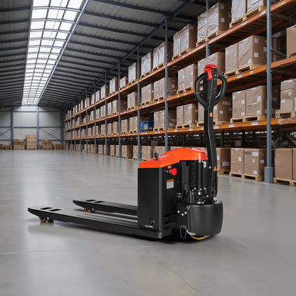 Electric Pallet Jack, 4400 lbs Load Capacity, Lithium Battery Powered Pallet Jack Truck with 48L x 27W Inch Forks for Material Handling, Suitable for Warehouse, Supermarket, Manufacturing
