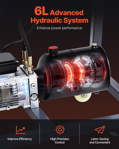 Electric pipe bending machine 750W pipe bender with 6L hydraulic cylinder