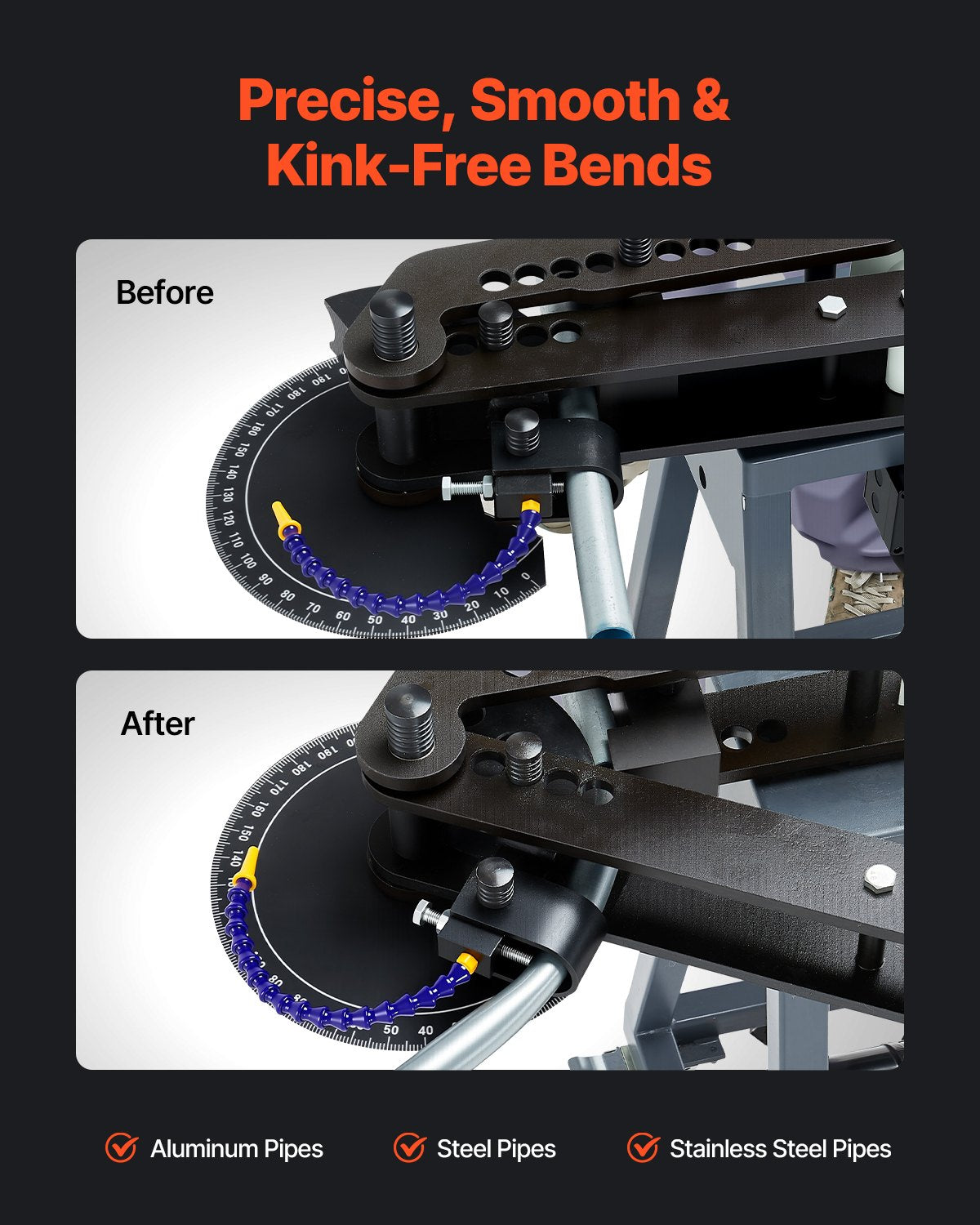 Electric pipe bending machine 750W pipe bender with 6L hydraulic cylinder