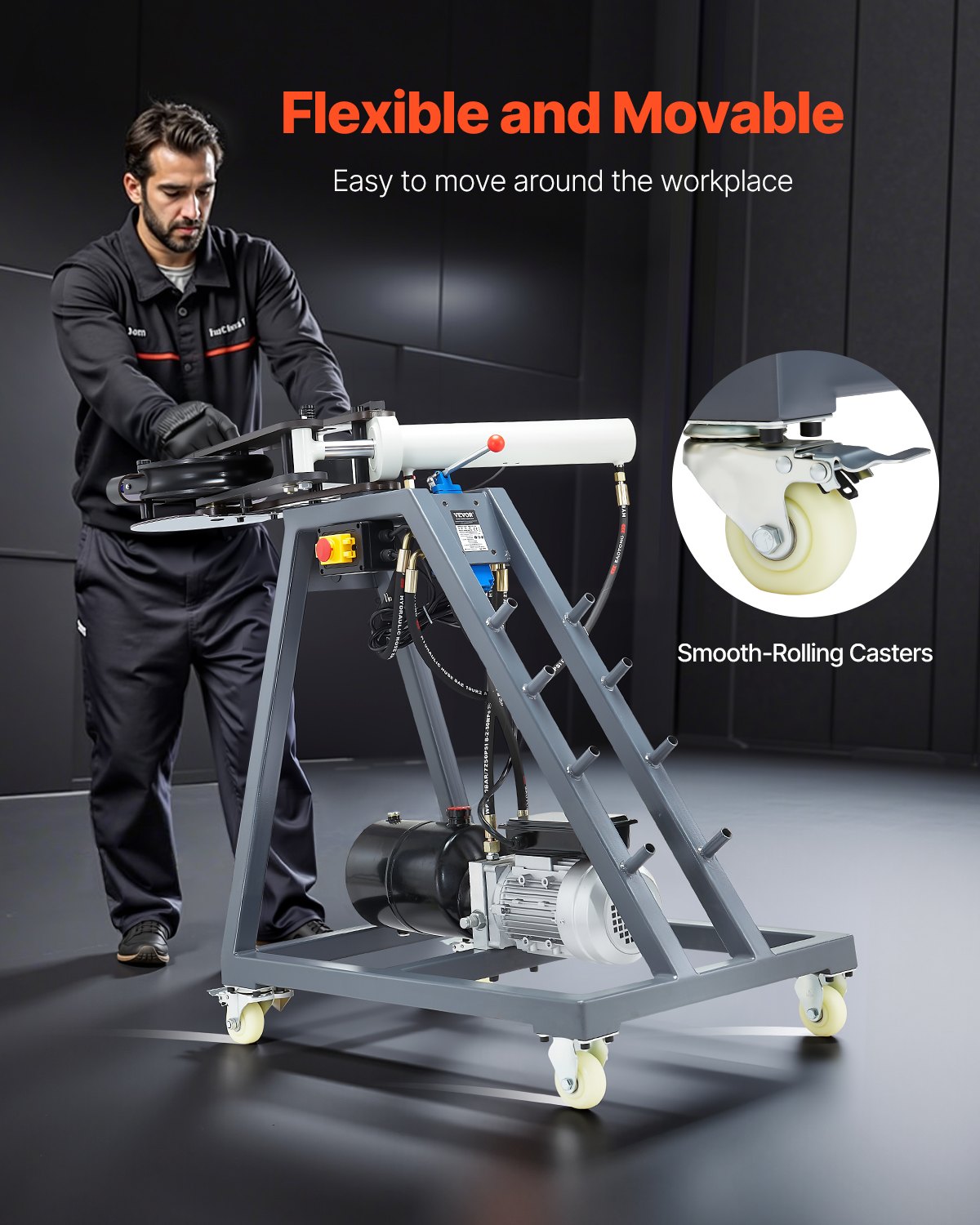 Electric pipe bending machine 750W pipe bender with 6L hydraulic cylinder