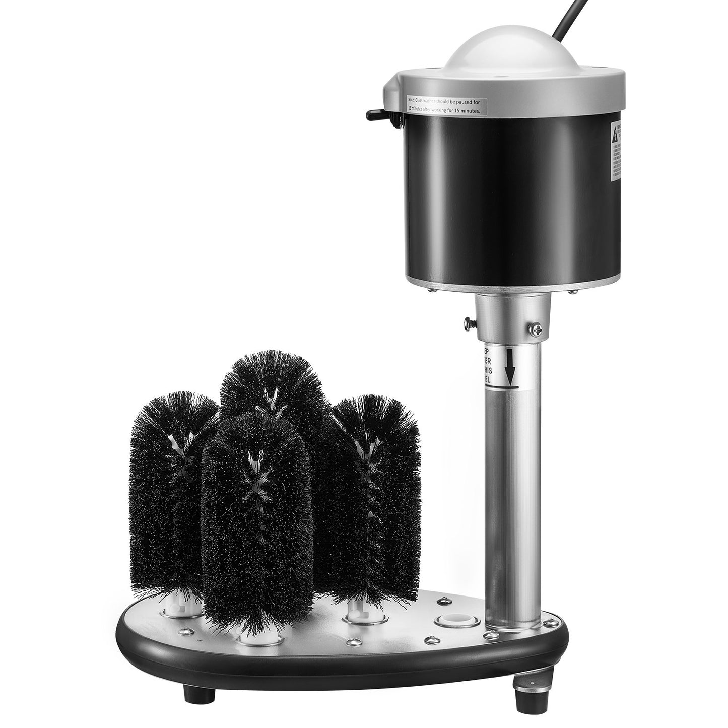 Electric glass washer 5-brushes Glass cleaner 600 cups/h for wine glasses