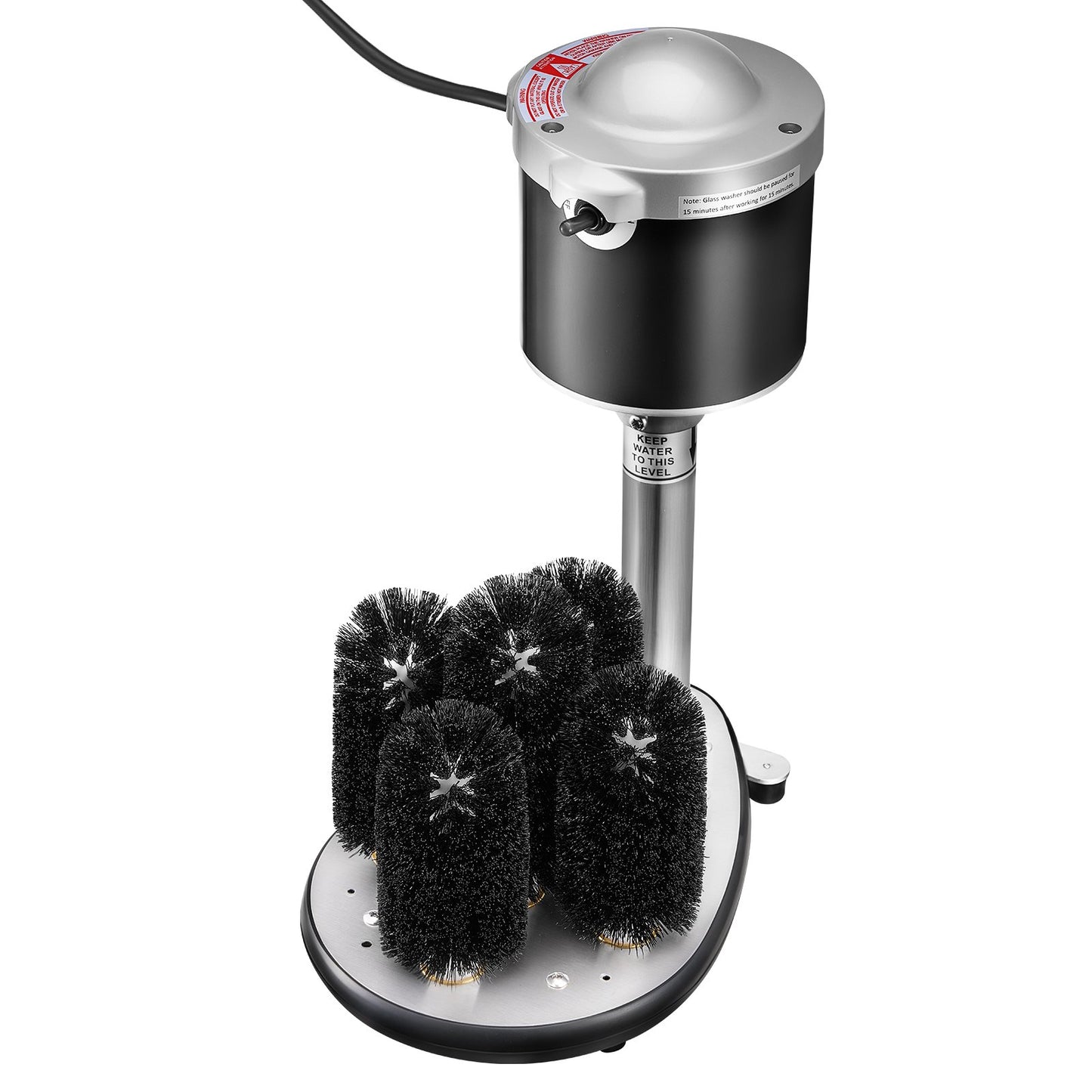 Electric glass washer 5-brushes Glass cleaner 600 cups/h for wine glasses