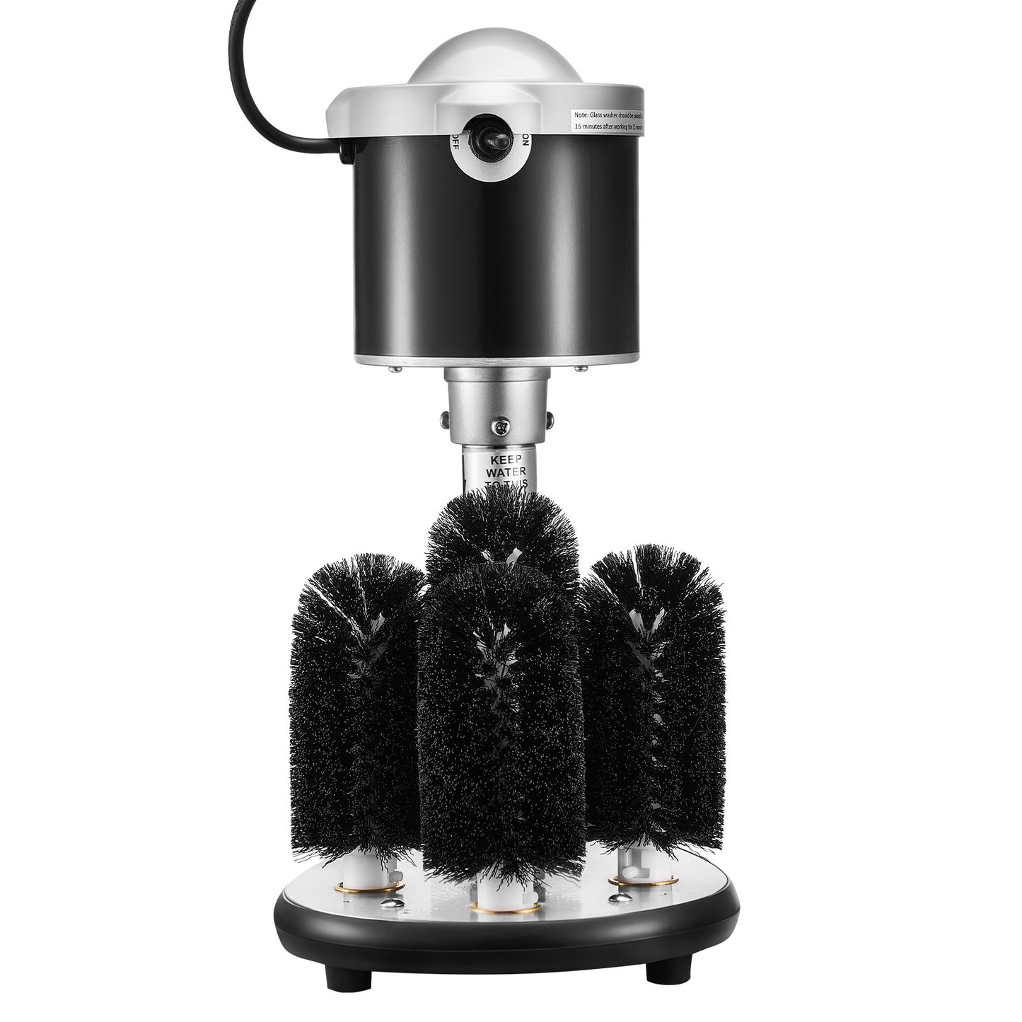 Electric glass washer 5-brushes Glass cleaner 600 cups/h for wine glasses