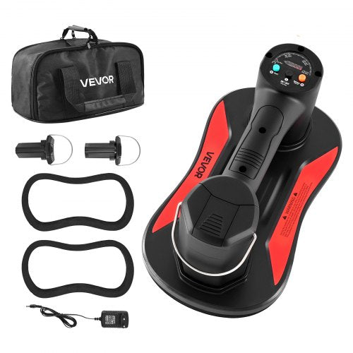 Electric Vacuum Suction Cup, 375 lbs Max Lifting Capacity, Vacuum Glass Lifter with Digital Display, Heavy Duty Tile Suction Cup Tool for Lifting Tile, Granite, Wood, Paver, Drywall, Windows