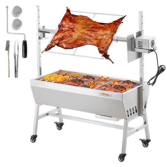 Roaster Spit Rotisserie BBQ Grill Gris Lamm Kyckling Stek 42W 135 lbs