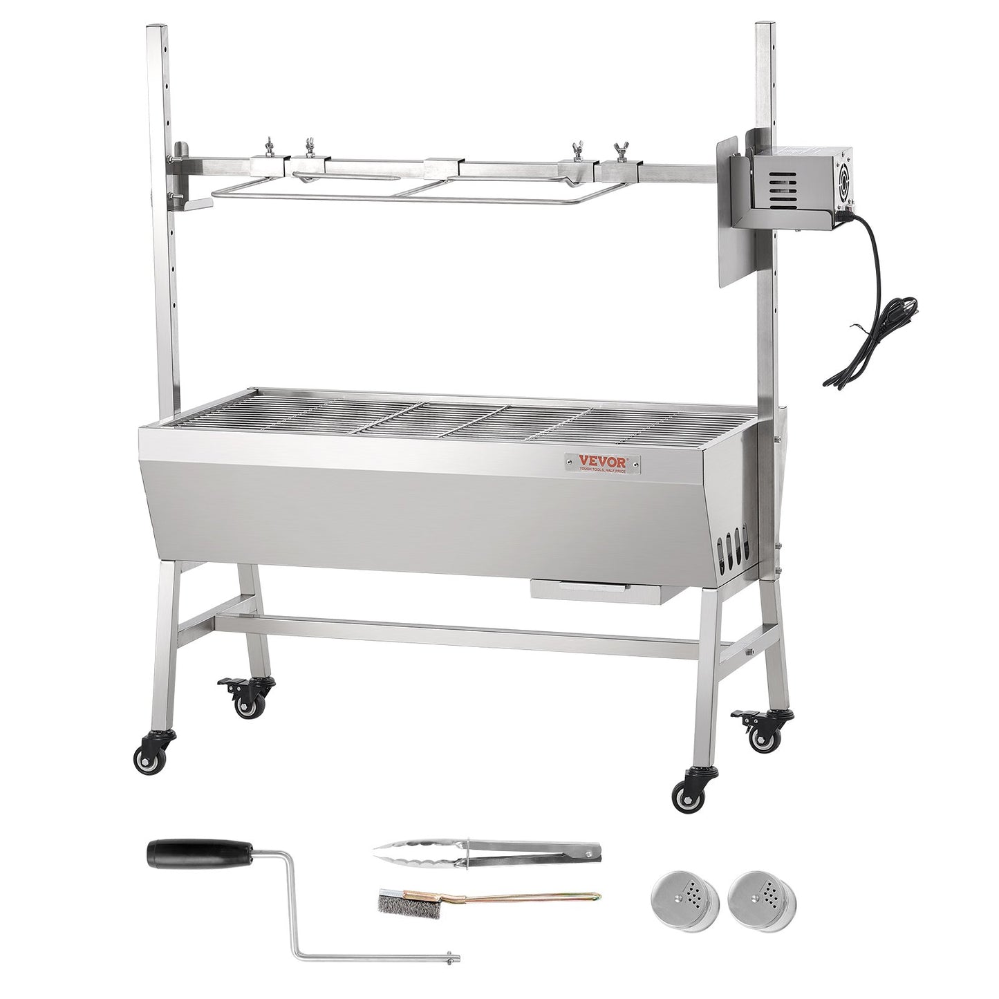 Bräter Spieß Rotisserie BBQ Grill Schwein Lamm Hähnchen Braten 42W 135 lbs