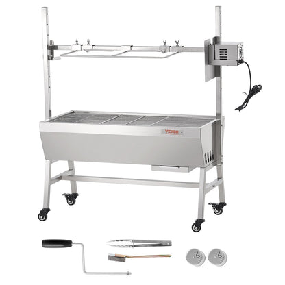 Bräter Spieß Rotisserie BBQ Grill Schwein Lamm Hähnchen Braten 42W 135 lbs