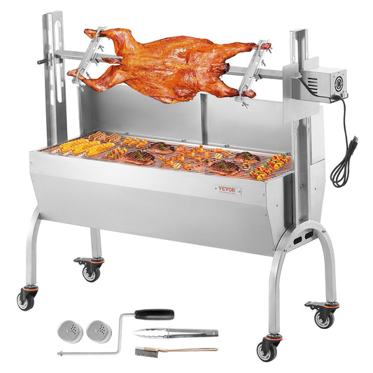 Roaster Spit Rotisserie BBQ Grill Gris Lamm Kyckling Roaster 52W 198LBS