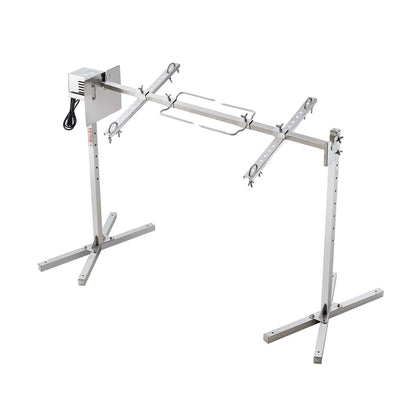 46" Elektro-BBQ-Drehspieß-Grill-Set, Edelstahlgrill, 90lb Schweinefleisch/Lammfleisch