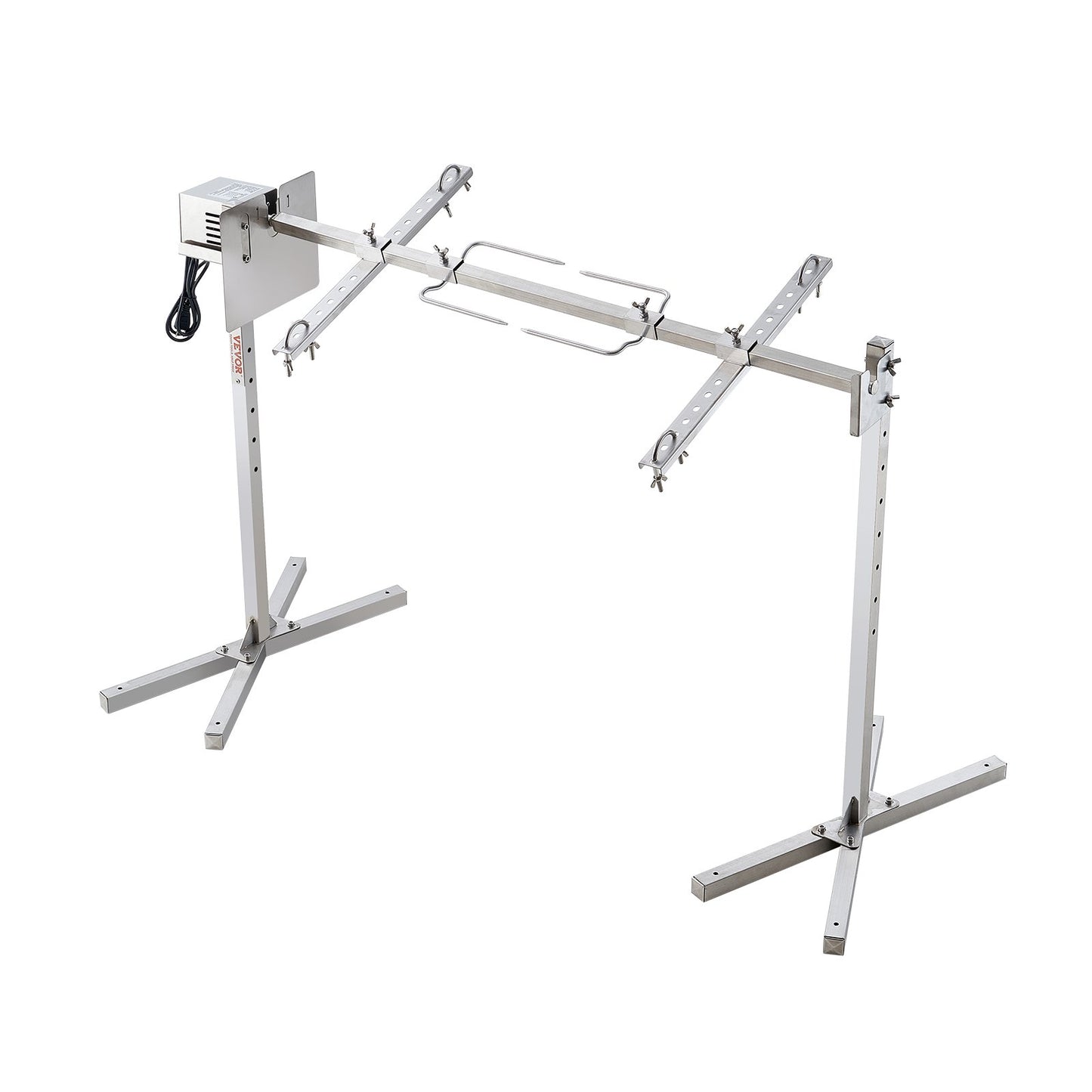 46" Elektro-BBQ-Drehspieß-Grill-Set, Edelstahlgrill, 132lb Schweinefleisch/Lamm