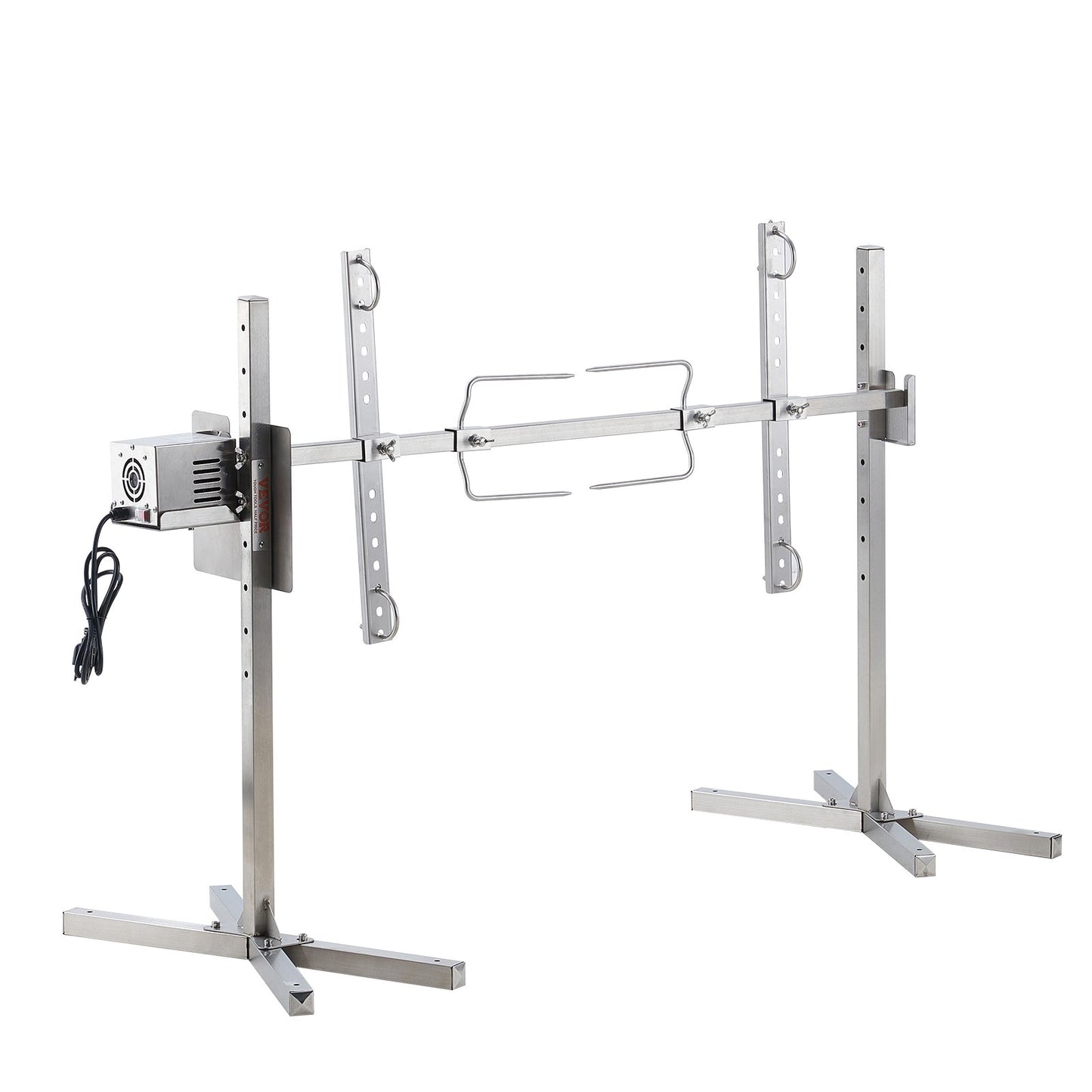 46" Elektro-BBQ-Drehspieß-Grill-Set, Edelstahlgrill, 132lb Schweinefleisch/Lamm