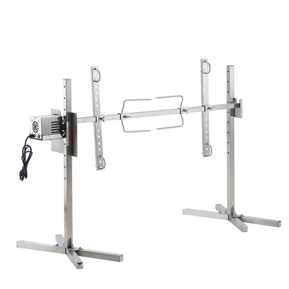 46" Elektro-BBQ-Drehspieß-Grill-Set, Edelstahlgrill, 132lb Schweinefleisch/Lamm