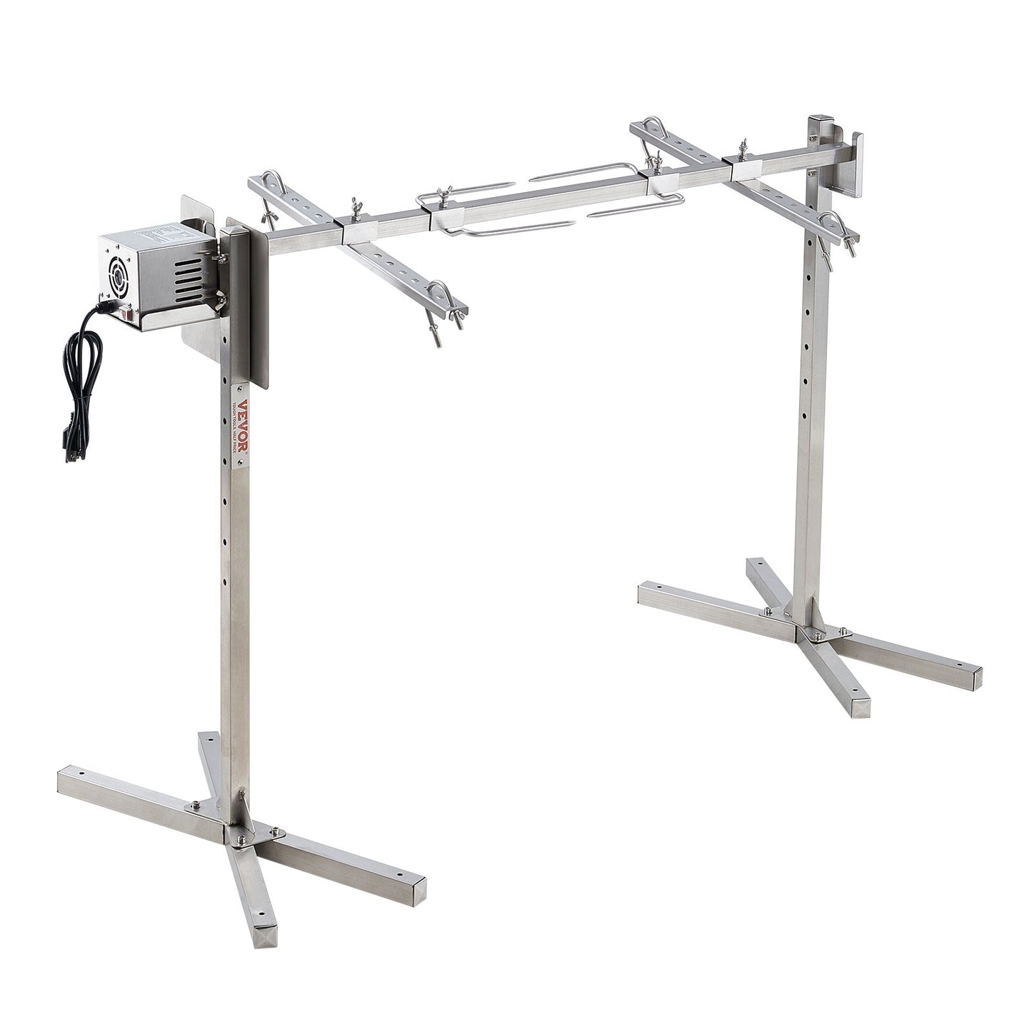 46" Elektro-BBQ-Drehspieß-Grill-Set, Edelstahlgrill, 132lb Schweinefleisch/Lamm