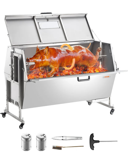 Roaster Spit Rotisserie BBQ Grill Gris Lamm Kyckling Roaster 60W 286 LBS
