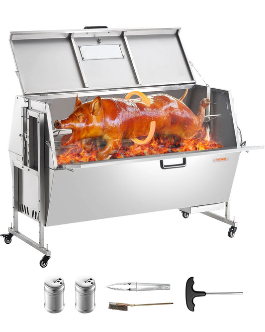 Roaster Spit Rotisserie BBQ Grill Gris Lamm Kyckling Roaster 60W 286 LBS