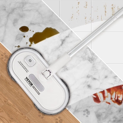 Cordless Electric Mop, Up to 70 mins Powerful Battery, Electric Spin Mop with Dual Spinning Heads, 4 Microfiber Pads & 2 Floor Scrubber Pads, for Hardwood/Bathroom/Tile Floor Cleaning