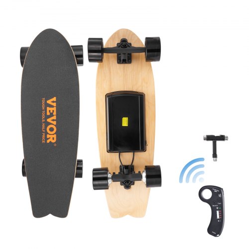 Electric Skateboard with Remote, 13.7 Mph Top Speed & 7.5 Miles Max Range Skateboard Longboard, 3 Speeds Adjustment Skateboards, Easy Carry Handle Design, Suitable for Adults & Teens Beginners