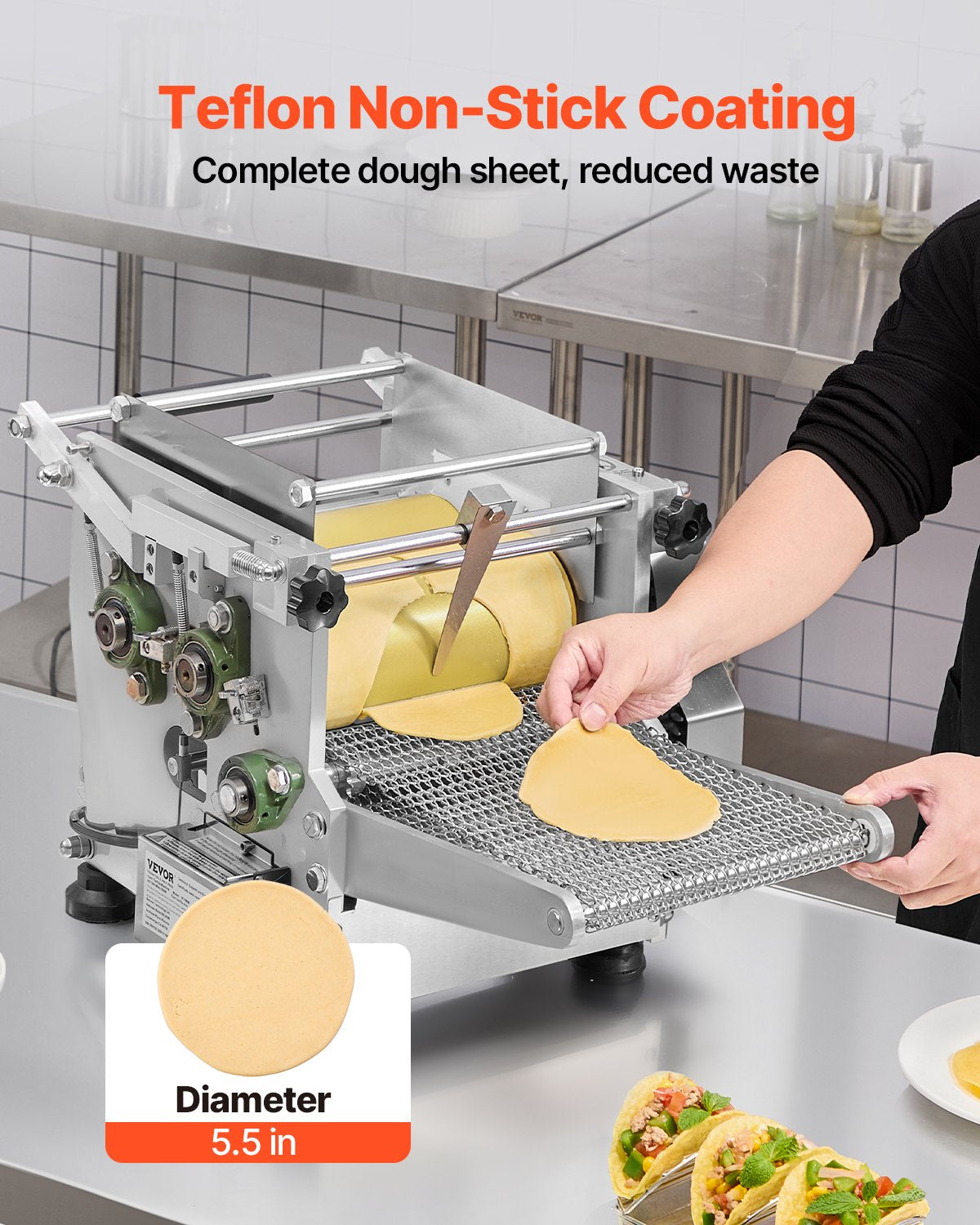 Electric Tortilla Maker Automatic Tortilla Making Machine 5.5in Diameter