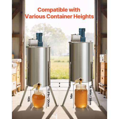 Electric Honey Extractor 3 Frames Honey Spinner Beekeeping Stainless Steel | EU