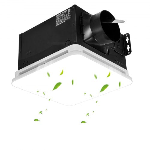 Bathroom Exhaust Fan with LED Light, 80 CFM 4000K Bathroom Vent, 1.5 Sones Low-Noise, Premium Motor Ceiling Fan for Laundry Room, Storage Room, Home Ventilation, White