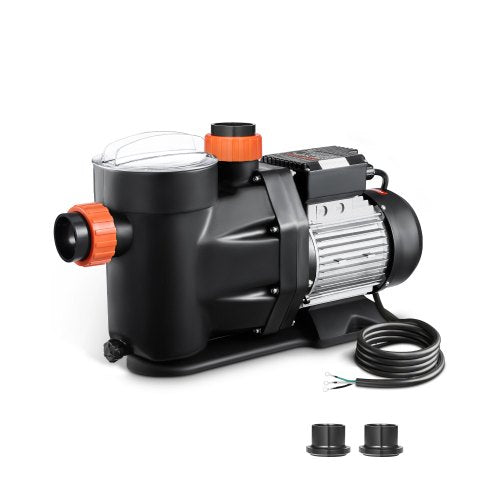 Above Ground Pool Pump, 3 HP, 149 GPM Max Flow Single Speed Swimming Pool Pump, 220V 3450 RPM 42 ft Max Head Lift with PP Shell Strainer Basket, 122°F Max Water Temp, for Hot Tubs Spas, No Plug