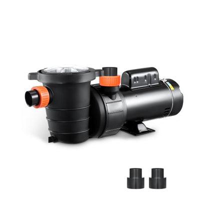 Above Ground Pool Pump, 1.5HP/0.35HP, Dual Speed Swimming Pool Pump, High 110 GPM 54 ft Lift, Low 52 GPM 14 ft Lift, 110V 3450 RPM with Strainer Basket, 122°F Max Water Temp, for Hot Tubs Spas
