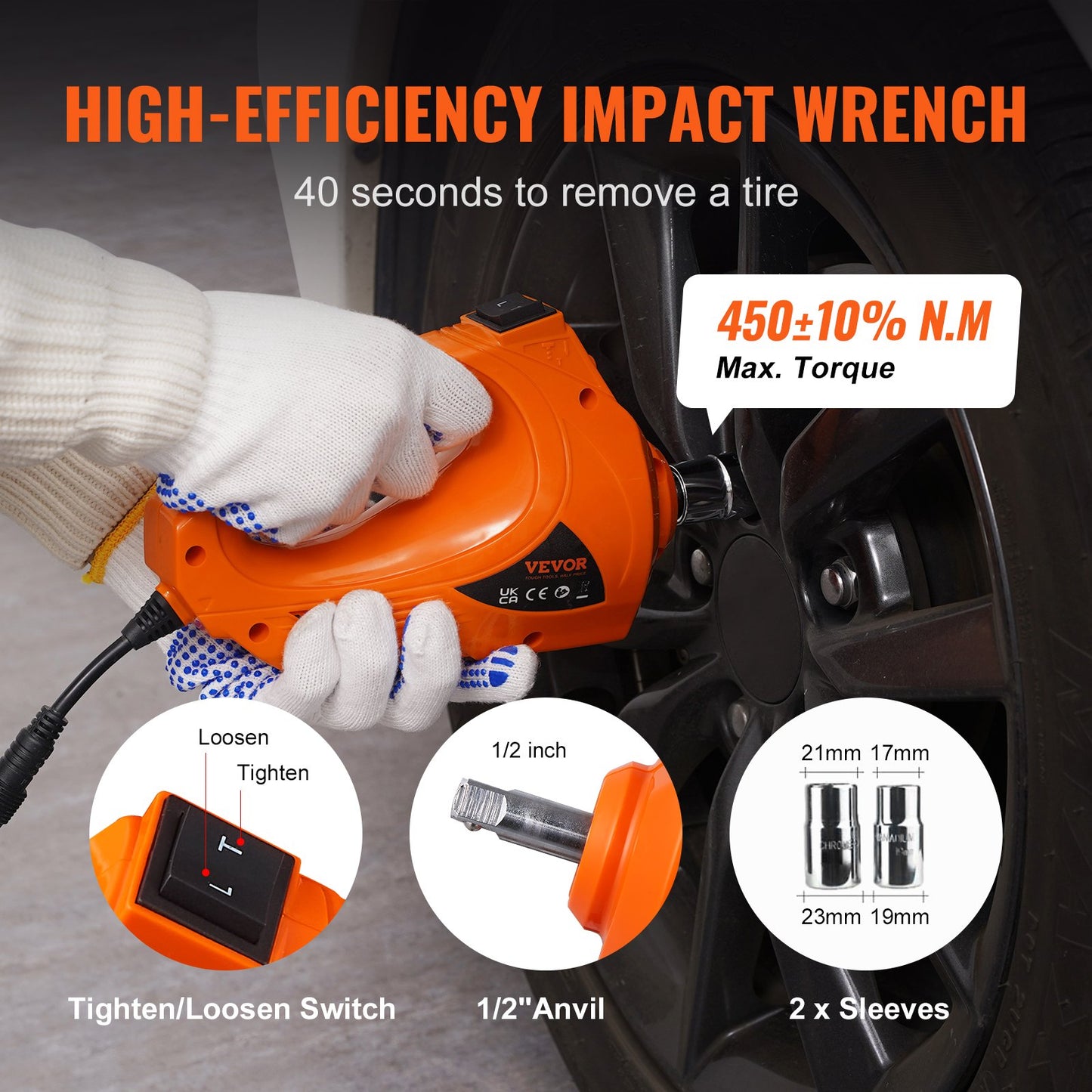 Electric Car Jack, 5 Ton/11023 LBS Hydraulic Jack with Electric Impact Wrench, Portable Car Lift with Built-in Inflatable Pump, and LED Light for SUV MPV Sedan Truck Change Tires Garage Repair