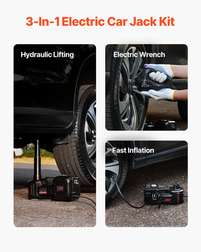 Elektrischer Wagenheber 5 Tonnen / 11000 lbs Wagenhebersatz mit elektrischem Schlagschrauber