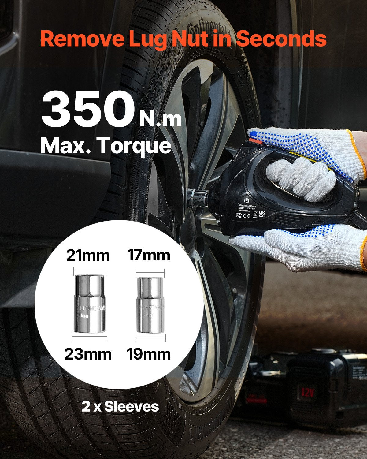 Elektrischer Wagenheber 5 Tonnen / 11000 lbs Wagenhebersatz mit elektrischem Schlagschrauber