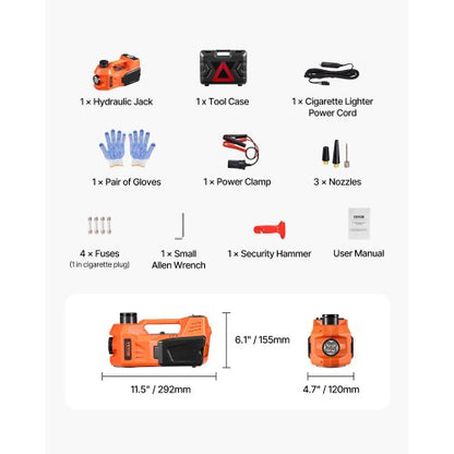 adjustable electric car jack 5 ton /11000 lbs jack kit with safe hammer | EU