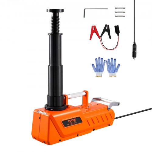 Electric Car Jack, 15 Tons /33000 lbs, Adjustable Electric Scissor Jack with High Load Capacity, 12V Dual-Powered Tire Change Replacement with LED Light, Portable Jack kit for Sedan, SUV, Truck
