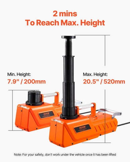 Electric Car Jack, 15 Tons /33000 lbs, Adjustable Electric Scissor Jack with High Load Capacity, 12V Dual-Powered Tire Change Replacement with LED Light, Portable Jack kit for Sedan, SUV, Truck