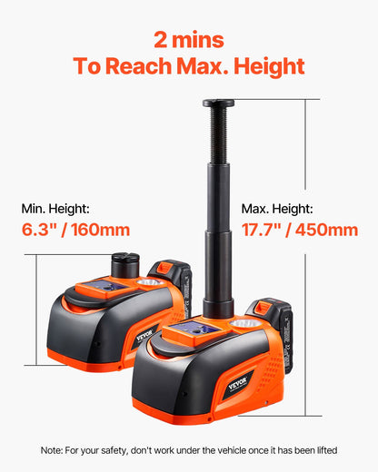 Electric Car Jack, 5 Tons /11000 lbs, Adjustable Electric Scissor Jack with High Load Capacity, Tire Change Replacement with LED Light & Remote Control, Portable Jack kit for Sedan, SUV, Truck
