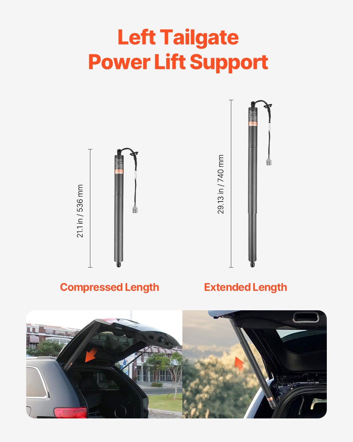 Rear Left Tailgate Power Lift Support, Compatible with 2011-2012 Jeep Grand Cherokee WK2 Series, Electric Liftgate Actuator, Trunk Tailgate Hatch Shock Strut Replaces OE# 55399277AD 55399277AC