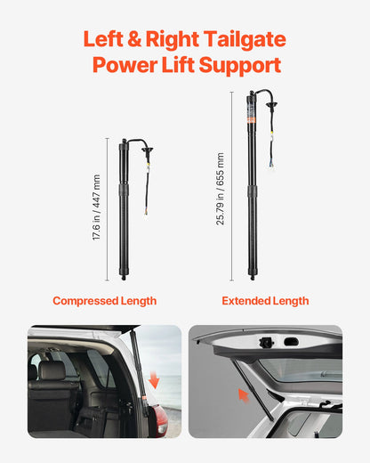 Rear Left & Right Tailgate Power Lift Support, Compatible with 2014-2020 Nissan Rogue/X-Trail, Electric Tailgate Liftgate Power Hatch Shock Strut Replace OE# 905614BA4A 90561-4BA4A (2PCS)