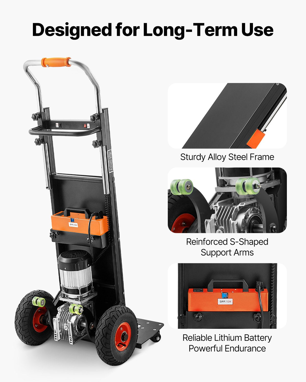 Electric Stair Climbing Dolly, 880lbs Electric Stair Climbing Hand Trucks with 157.5in Rope & Extendable Handle, Heavy Duty Stair Climber for Warehouse Logistics, Moving Furniture(Black)