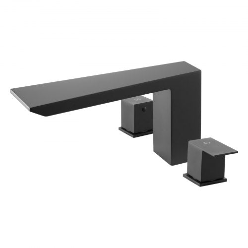 Roman Tub Faucet, Bath Tubs Faucets Set with 2 Handles, Roman Tub Faucets Deck Mount for Pet Washing, Baby Care, Adult Bathing, Matte Black, Stainless Steel, 3 Hole Waterfall Bathtub Faucet