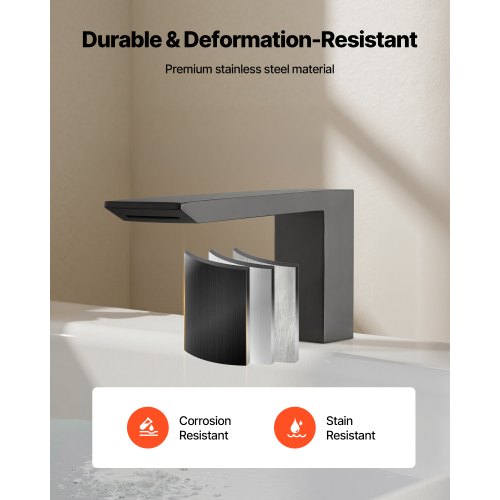 romersk badkarsblandare, badkarsblandareset med 2 handtag, romersk badkarsblandare med vattenfall för husdjurstvätt, babyvård, vuxenbad, mattsvart, rostfritt stål, 3-håls vattenfallsblandare |  EU