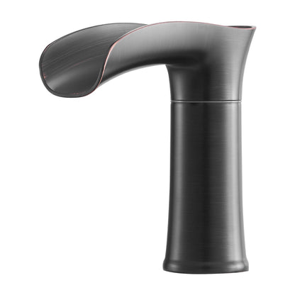 Roman Tub Faucet, 3 Hole Waterfall Bathtub Faucet, Zinc Alloy Bath Tubs Faucets Set with 2 Handles, Deck Mount Bath Tub Faucets Set for Pet Washing, Baby Care, Adult Bathing, Oil-Rubbed Bronze