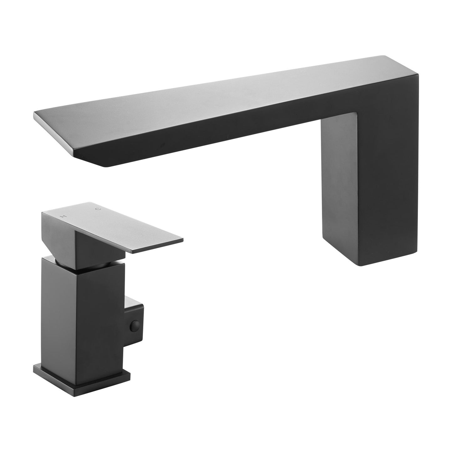 Roman Tub Faucet, 3 Hole Waterfall Bathtub Faucet, Roman Bathtub Faucets Set with Shower Head & 1 Handle, Romans Bathtub Faucets for Pet Washing, Adult Bathing, Matte Black, Stainless Steel