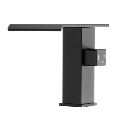 Roman Tub Faucet, 3 Hole Waterfall Bathtub Faucet, Roman Bathtub Faucets Set with Shower Head & 1 Handle, Deck Mount Bath Tub Faucets Set for Pet Washing, Baby Care, Adult Bathing, Matte Black